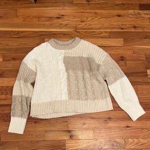 aerie patchwork sweater